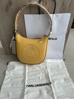 Karl Lagerfeld circle kabelka horčicová kožená