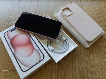 Predám ružový iPhone 15 – 128 GB