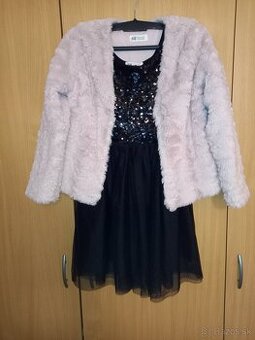 Dievčenské slávnostné šaty s bundičkou veľkosť 140 zn. H&M
