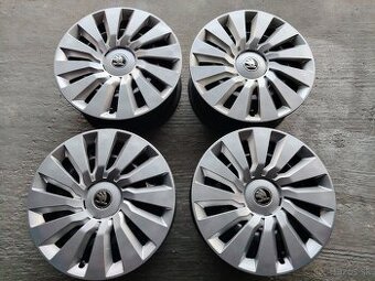 Plechové disky Škoda R16 5x112 plus puklice