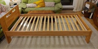 Dubová postel masivne drevo 210cm.