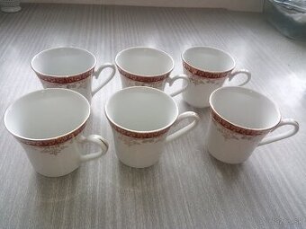 Šálky a podšálky, porcelán.