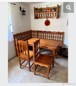 Rustikálny jedálenský set