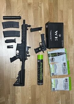 Ready to play full airsoft set – M4 + GBB pištoľ + výstroj
