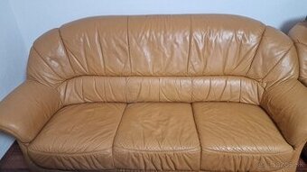 Kožená sedacka 3+1+1 - 90% stav