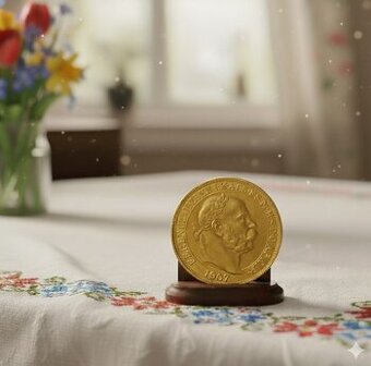 Zlatá minca 100 Korona ročník 1907