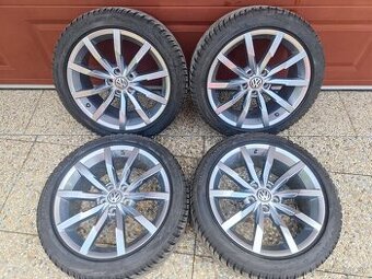 VW Passat alu disky 5x112 R18 + zimní pneu 225/45/18