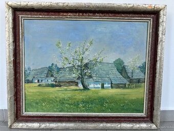 Obraz Josef Krupka, Jaro v Jablunce, olej plátno 65x83
