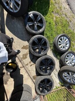 5x112 r18 245/45 sada diskov + zimné pneumatiky
