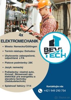 ELEKTRIKÁR/ELEKTOMECHANIK,Technické zariadenia budov 🇩🇪