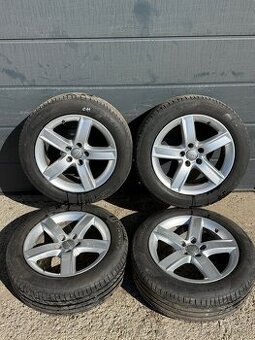 Predam originalne elektrony 5x112 r17  pneu 215/55 Pirelli