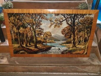 Obrazy v ráme textilné