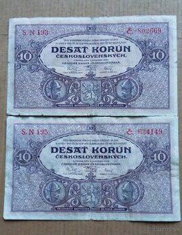 2x 10 Kč 1927