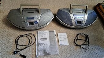 Predám 2 x rádiomagnetofón PANASONIC RX-ES27, RX-ES25