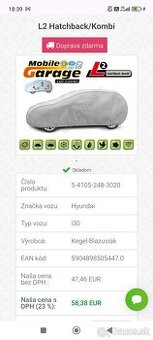 Predám autoplachtu  na Hyundai i30