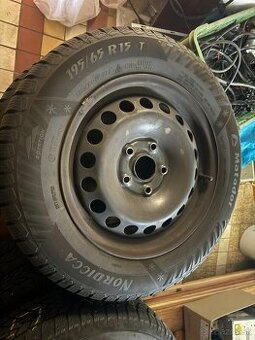 Plechové disky 5x112 R15, pneu 195/65 R15