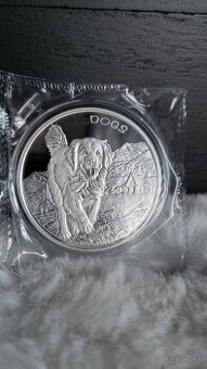 Strieborná minca Fiji dogs 2022