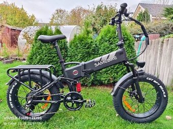 Skladací fat ebike Samebike 20x4.0",750W,15Ah,45km/h,100km