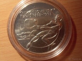 Československý tenis 500 Kčs 1993  – Investičné striebro
