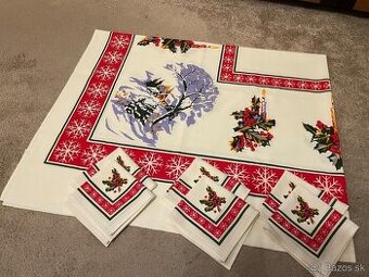 Vianočný obrus- 1+6 súprava