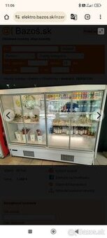 Velka chladiaca vitrina do prevadzky