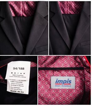 Pánsky čierny oblek nový značky Impis
