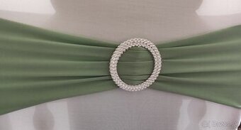 elastické mašle na stoličky olivovo-zelené