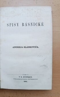 Spisy básnické Andreja Sládkoviča 1861