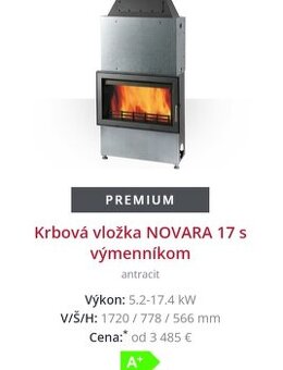 Krbová vložka NOVARA 17 s výmenníkom