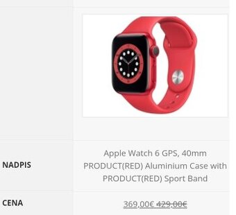 Apple watch series 6- 40mm