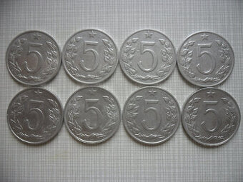 ČSSR - 5 halier, 25 halier, 10 halier