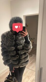 Kožuch z lisky 4v1 aj ako vesta, dlhe rukavy