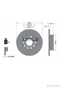TEXTAR 92121103 PRO Brzdové kotúče