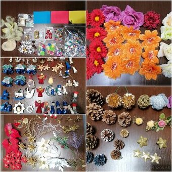 Veľký kreatívny set dekorácií – handmade, ikebany, výzdoba