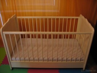 Ponuka: Veľká detská postieľka 140x70cm + matrac