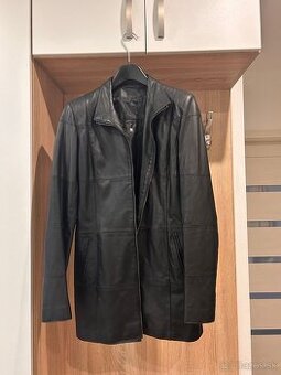 Kožený kabát na zips