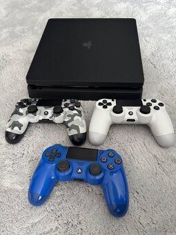 Playstation 4 Slim 1TB + 3x ovládač