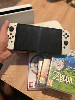 🎮 Nintendo Switch OLED + 4 HRY – ZÁRUKA do 8/2026 🎮