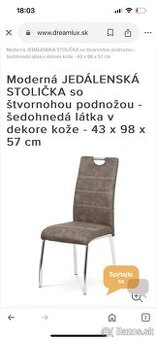 jedálenské stoličky