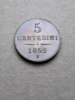 5 centesimi 1852 V