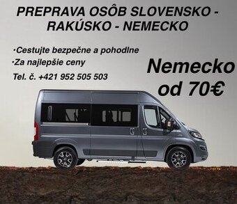 🚐 Preprava osôb zo Slovenska do Rakúska a Nemecka – 9-miest