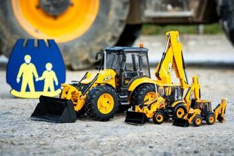 Kovové hračky strojov JCB a CAT