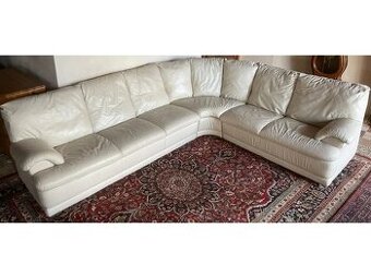 Moderní rohová kožená sedací souprava, 2663