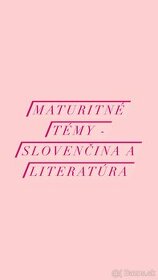 Vypracované maturitné otázky - slovenčina a literatúra