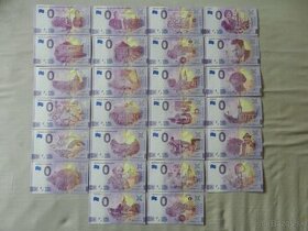 0 eurové bankovky 2021, 2022, 2023 a České - 1