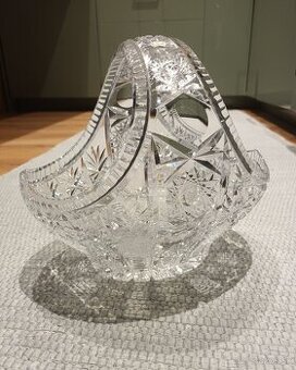 Brúsené sklo Bohemia Crystal - košík na ovocie