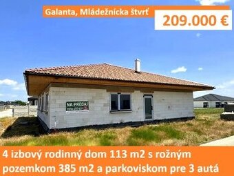 4 izbový rodinný dom 113 m2 s rožným pozemkom 385 m2