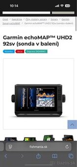 Sonar Garmin EchoMap UHD2 92sv