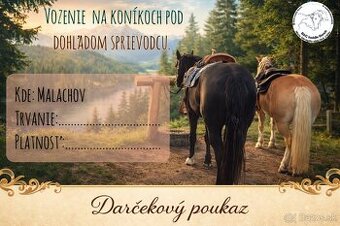 Darčekový poukaz, jazda na koníku