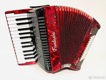 Nový akordeón FANTASIA- De Luxe 60 basový- nádherný zvuk,  -